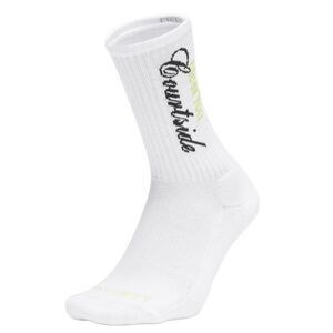 Lululemon Unisex Daily Essential Crew Socks Tennis Club White/Sour Grape L